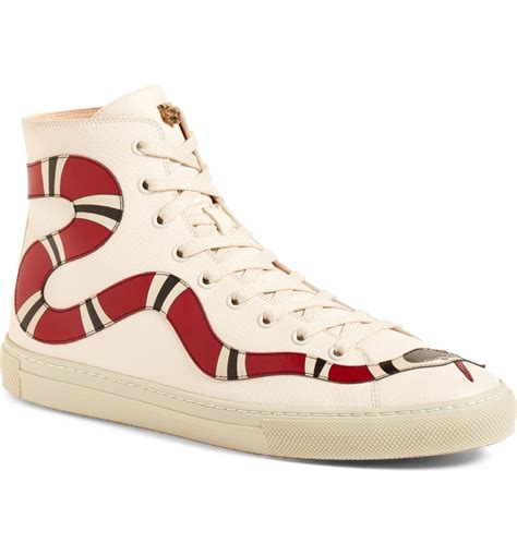 gucci snakeskin high tops